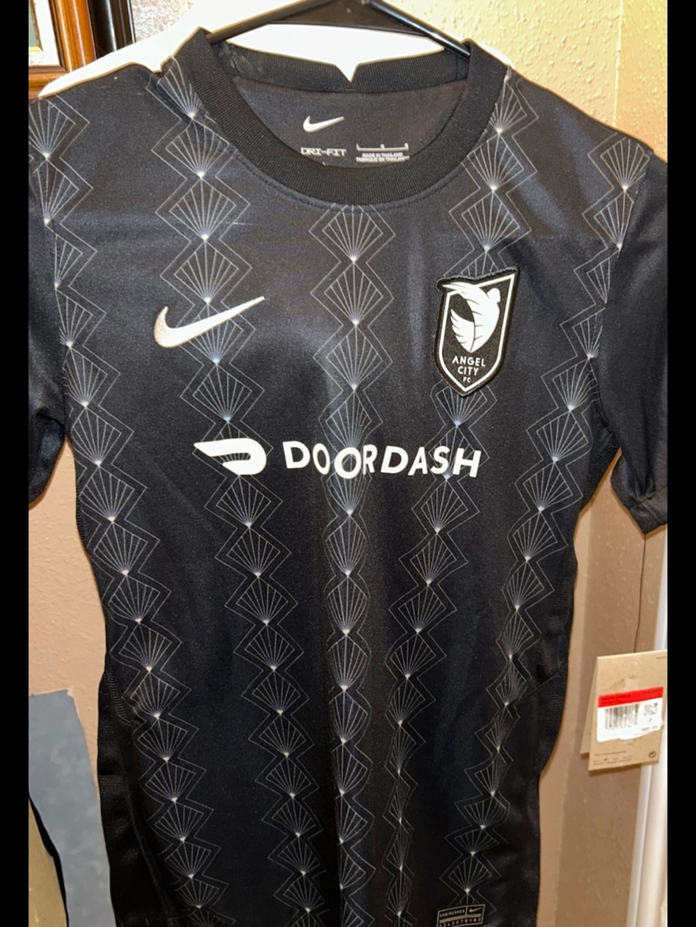 Nike Black Angel City FC Dawn Youth Jersey with White Logos Youth Large